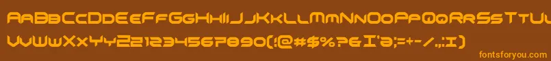 omnigirlxtracond Font – Orange Fonts on Brown Background