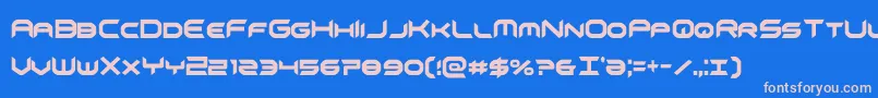 omnigirlxtracond Font – Pink Fonts on Blue Background