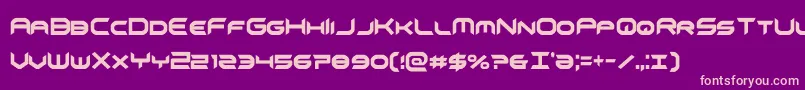 omnigirlxtracond-fontti – vaaleanpunaiset fontit violetilla taustalla