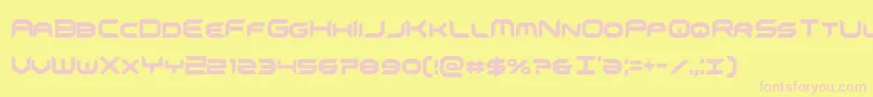 omnigirlxtracond-fontti – vaaleanpunaiset fontit keltaisella taustalla
