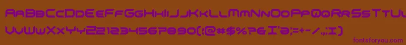 フォントomnigirlxtracond – 紫色のフォント、茶色の背景