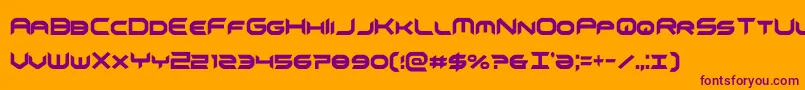 omnigirlxtracond Font – Purple Fonts on Orange Background