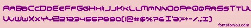 フォントomnigirlxtracond – ピンクの背景に紫のフォント