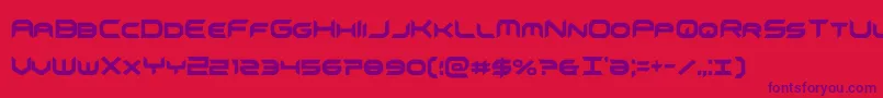 omnigirlxtracond Font – Purple Fonts on Red Background