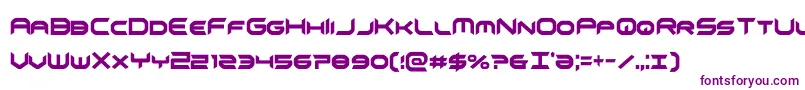 フォントomnigirlxtracond – 白い背景に紫のフォント