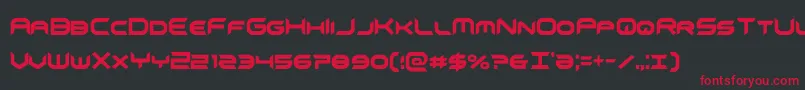 omnigirlxtracond Font – Red Fonts on Black Background