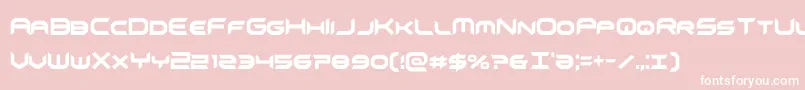 Fonte omnigirlxtracond – fontes brancas em um fundo rosa