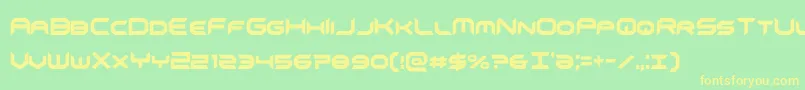 omnigirlxtracond Font – Yellow Fonts on Green Background