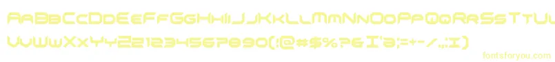 フォントomnigirlxtracond – 白い背景に黄色の文字