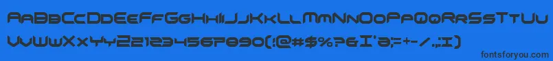 omnigirlxtracond Font – Black Fonts on Blue Background