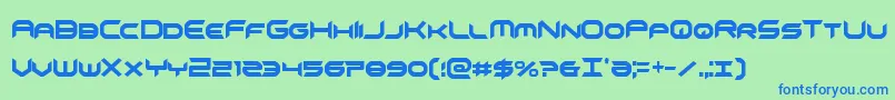 omnigirlxtracond Font – Blue Fonts on Green Background