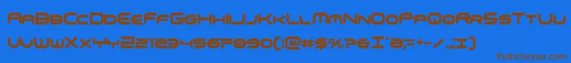 omnigirlxtracond Font – Brown Fonts on Blue Background