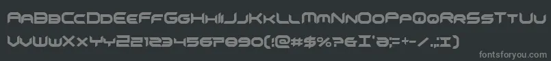 omnigirlxtracond-fontti – harmaat kirjasimet mustalla taustalla