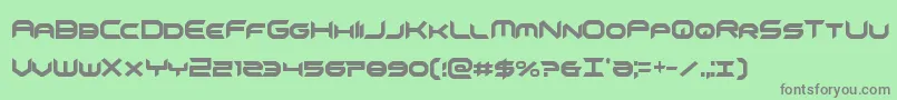 omnigirlxtracond Font – Gray Fonts on Green Background