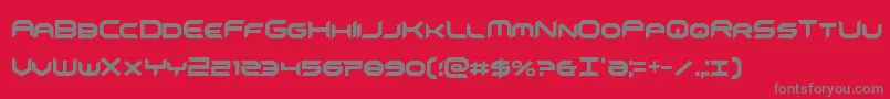 フォントomnigirlxtracond – 赤い背景に灰色の文字