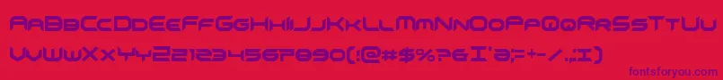 omnigirlxtracond Font – Purple Fonts on Red Background