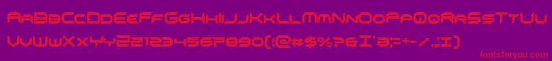 omnigirlxtracond Font – Red Fonts on Purple Background