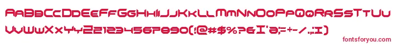 omnigirlxtracond-Schriftart – Rote Schriften auf weißem Hintergrund