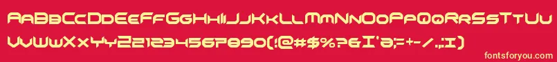 omnigirlxtracond Font – Yellow Fonts on Red Background