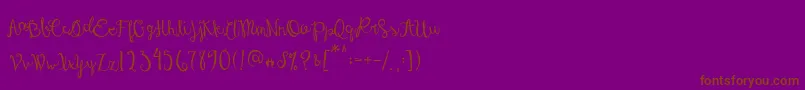 AustieBostDreamboat Font – Brown Fonts on Purple Background