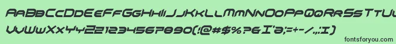 omnigirlxtracondital Font – Black Fonts on Green Background