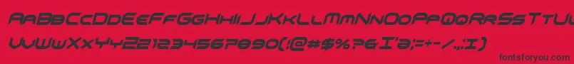 omnigirlxtracondital Font – Black Fonts on Red Background