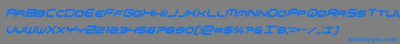 フォントomnigirlxtracondital – 灰色の背景に青い文字