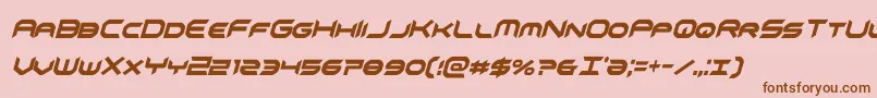 omnigirlxtracondital Font – Brown Fonts on Pink Background