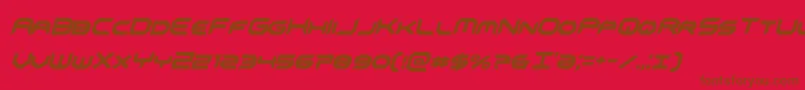 omnigirlxtracondital Font – Brown Fonts on Red Background