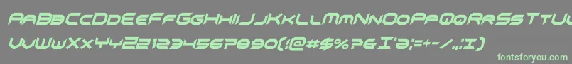 omnigirlxtracondital Font – Green Fonts on Gray Background