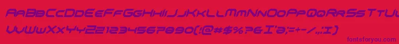 omnigirlxtracondital Font – Purple Fonts on Red Background