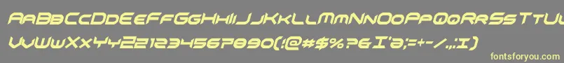 omnigirlxtracondital Font – Yellow Fonts on Gray Background