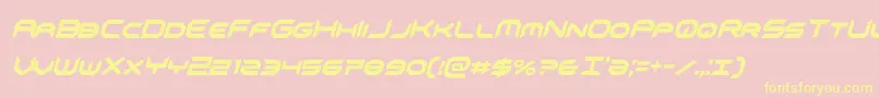 omnigirlxtracondital-Schriftart – Gelbe Schriften auf rosa Hintergrund