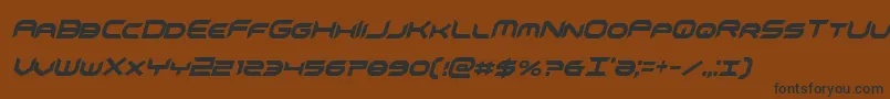 omnigirlxtracondital-fontti – mustat fontit ruskealla taustalla