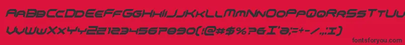 omnigirlxtracondital Font – Black Fonts on Red Background