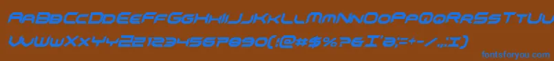 Police omnigirlxtracondital – polices bleues sur fond brun
