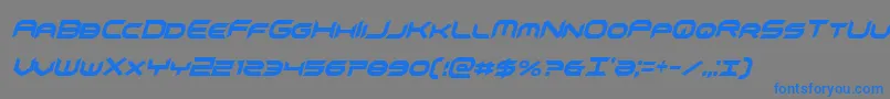 omnigirlxtracondital Font – Blue Fonts on Gray Background