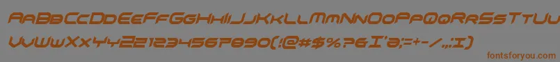 omnigirlxtracondital Font – Brown Fonts on Gray Background