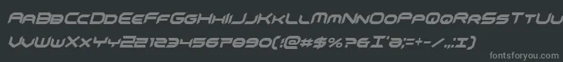 omnigirlxtracondital Font – Gray Fonts on Black Background