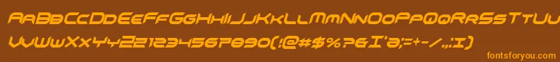 Шрифт omnigirlxtracondital – оранжевые шрифты на коричневом фоне