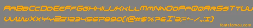 Czcionka omnigirlxtracondital – pomarańczowe czcionki na szarym tle