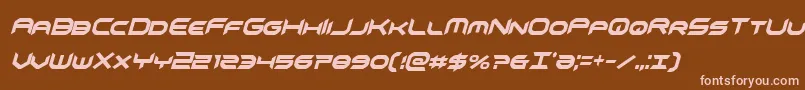 omnigirlxtracondital Font – Pink Fonts on Brown Background