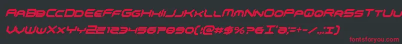 omnigirlxtracondital Font – Red Fonts on Black Background