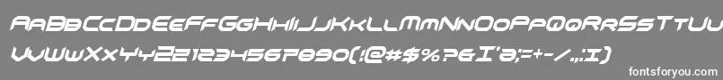 omnigirlxtracondital Font – White Fonts on Gray Background
