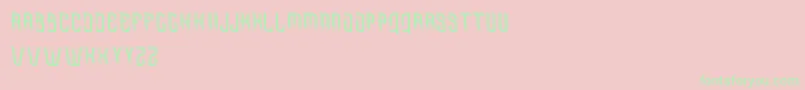 フォントOmnivorous free – ピンクの背景に緑の文字