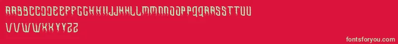 Omnivorous free Font – Green Fonts on Red Background