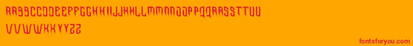 Omnivorous free Font – Red Fonts on Orange Background