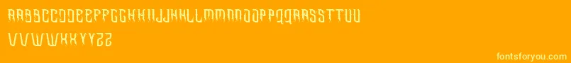 Omnivorous free-fontti – keltaiset fontit oranssilla taustalla