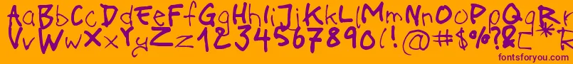 on acid Font – Purple Fonts on Orange Background