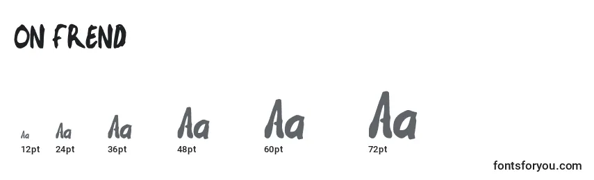 ON FREND Font Sizes